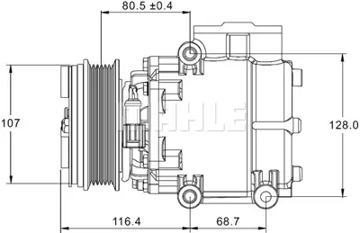 BEHR MAHLE ACP 1337 000P A C Compressorford Mondeo Iıı 2.5 V6 FDK420