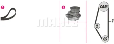 BEHR MAHLE CPK 17 000P Water Pump Kitgm, Opel,Vauxhall 201204 350981606000 352316170847 94080 KP25047 PK03980 VKMC05401