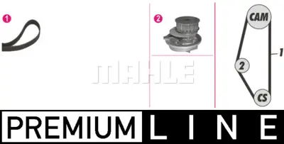 BEHR MAHLE CPK 17 000P Water Pump Kitgm, Opel,Vauxhall 201204 350981606000 352316170847 94080 KP25047 PK03980 VKMC05401