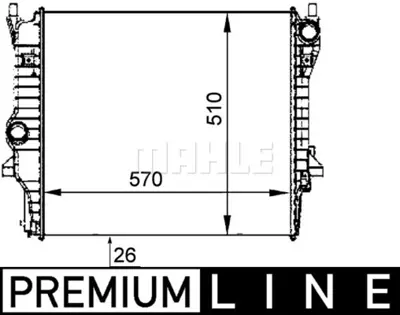 BEHR MAHLE CR 1360 000P Radiatorjaguar S-Type 606560