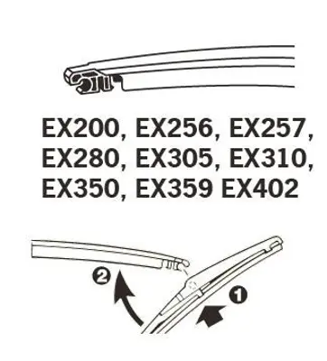 İthal EX 280 Trıco Exactfıt Arka Sılgı Supurgesı Tek 280mm 
