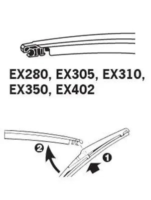 İthal EX 280 Trıco Exactfıt Arka Sılgı Supurgesı Tek 280mm 