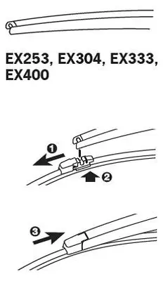 İthal EX 304 Trıco Exactfıt Arka Sılgı Supurgesı Tek 300mm 