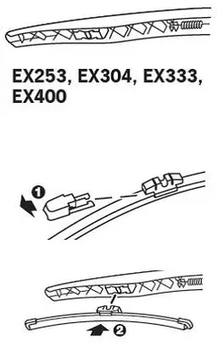İthal EX 304 Trıco Exactfıt Arka Sılgı Supurgesı Tek 300mm 
