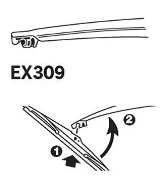 İthal EX 309 Trıco Exactfıt Arka Sılgı Supurgesı Tek 300mm 