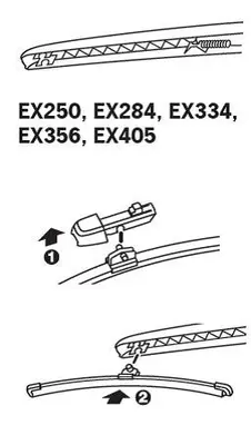 İthal EX 405 Trıco Exactfıt Arka Sılgı Supurgesı Tek 400mm 