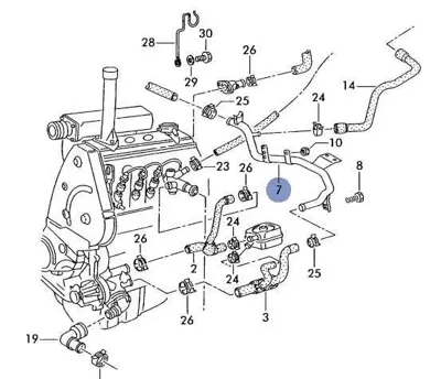BARCHA 028121065K Motor Su Borusu Caddy 96>03 Vento Passat Polo   Classıc Cordoba Ibıza Toledo 