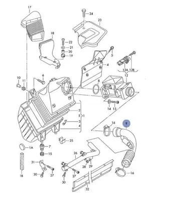 BARCHA 058133356M Hava Fıltre Hortumu Passat 01>02 A6 02>05 Superb 02>08 