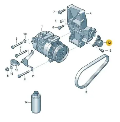 BARCHA 058260511 Alternator Kasnagı Rulmanlı (Kutuklu) Passat A4 A6 1,6   1,8 20v   1,9tdı 95>01 