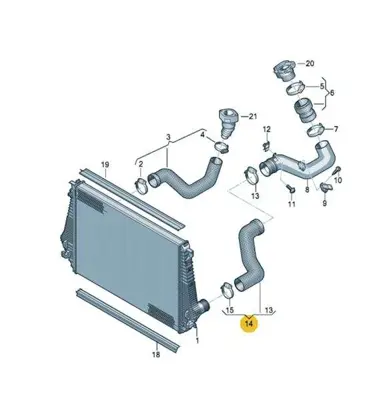 BARCHA 2H0145708E Turbo Hortumu Amarok 10> 2.0 Tdı Cdba Cdca 
