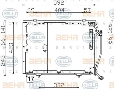 BEHR MAHLE 8FC351038-454 Klıma Radyatoru W202 97>00 S202 98>01 W210 99>02 2028301070 945209 30005279 94376 60305279 8FC351038451 TSP0225327 123340N MERCA430 QCN294