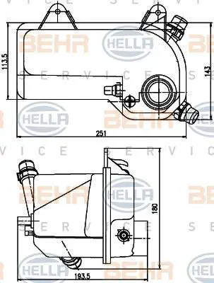 BEHR MAHLE 8MA376789-721 Radyator Su Deposu Bmw E53 M54 M62 