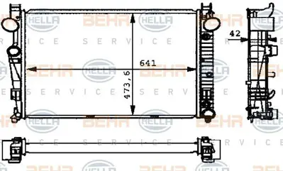 BEHR MAHLE 8MK376710-294 Motor Su Radyatoru S-Class W220 98>05 8MK376712571 2205000103 135270N 58970 MS2308 30002308 MS2309 327601 60302311 QER2234