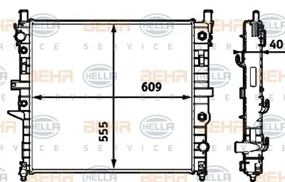 BEHR MAHLE 8MK376718-591 Motor Su Radyatoru Ml-Class W163 01>05 A1635000303 A1635000003 1635000404 1635000003 732315 732706 A1635000404 ACI30002271 30002332 1635002204