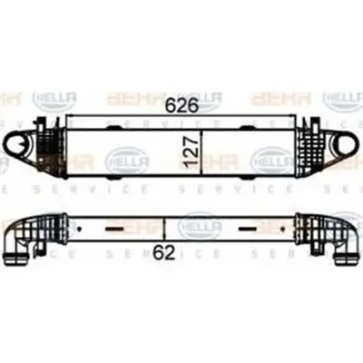 BEHR MAHLE 8ML376899-191 Turbosarj Radyatoru W204 07>14 S204 07>14 C204 11> W212 09>15 C207 10>16 A207 10>16 4881318 2045000000 96598 KMSA4596 818679 A2045000000 MS4596 7063028 CI428000S 30314