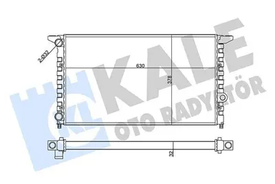 KALE 357050 Motor Radyatoru (Mekanık)golf ııı    Golf Iv Cabrıolet  2,0 91>02 