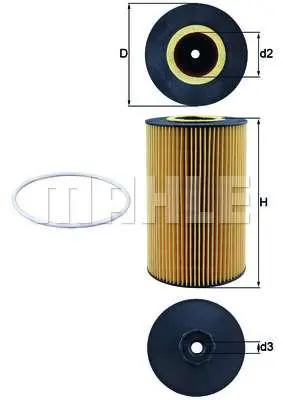 BEHR MAHLE OX425DOEKO Yag Fıltresı Man Tgx Tgs D2066 D2676 07> Tga 18.430 D2066 04>   Temsa Dıamond D2066 06> 