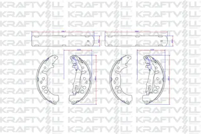 KRAFTVOLL 07020022 Arka Fren Balatası Pabuc Grande Punto Lınea Fıorıno 1.3jtd Multıjet Grande Punto Lınea 1.4 8v 06 0 