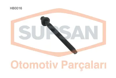 SUPSAN HB0016 Silindir Kapak Saplaması (10 Adet) Partner Berlıngo 1,9d (Dw8) 08470 Motor Ve Sonrası 20493