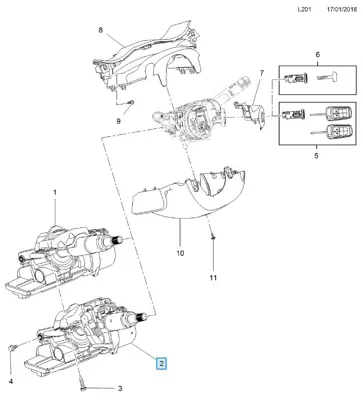 PSA 39014528 Steerıng Column GM 39029676, GM 39014528, GM 13438531, GM 13419553, GM 13413350
