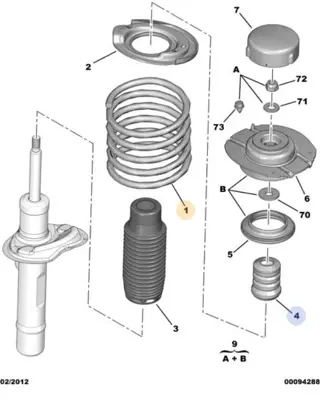 PSA 5002.R1 Ön Yay  GM 5002T4