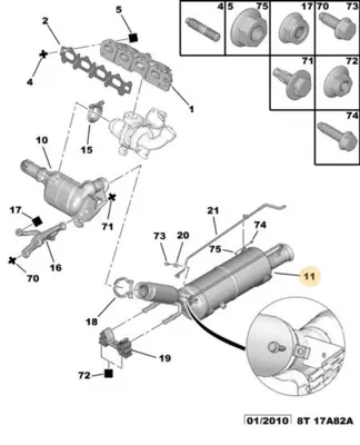 PSA 9800394480 Cat-Pf Pıpe GM 9800394480