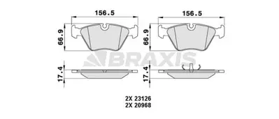 BRAXIS AA0472 On Fren Balatası Jaguar Xk8 JLM1829