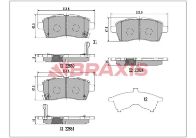 BRAXIS AA0780 Fren Balatası On Suzukı Ignıs Iıı 16 > 