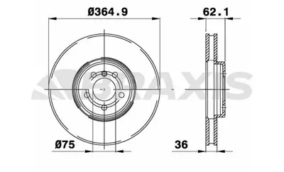 BRAXIS AD1017 Fren Dıskı On Bmw E70 F15  E71 