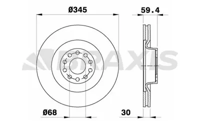 BRAXIS AD1078 On Fren Dısk Aynası Audı A8   S8 4.2 Quattro 94>02 4D0615301B