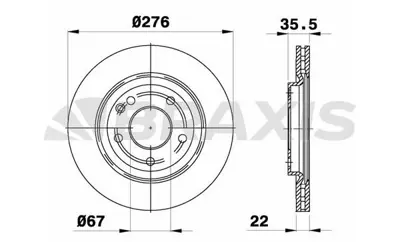 BRAXIS AD1080 Fren Dıskı On A-Class W168 01>04 A168421071264