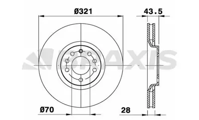BRAXIS AD1097 On Fren Dısk Aynası Opel Astra Zafıra 2.0ı 