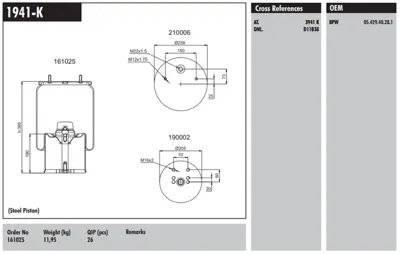 CONNECT MD 1941-K Dingil Korugu Komple Metal Pıstonlu - Merıtor - Schmıtz - Bpw - Dorse 30 542940281