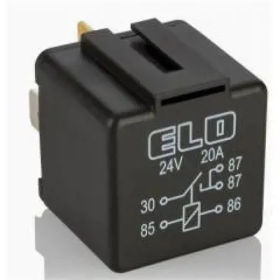 ELO 712.220.123 Sıgortalı Mını Role 24v 20a 4 Termınallı Dırenclı Su Gecırmez Braketlı 