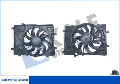 KALE 360080 Fan Motoru Davlumbazlı Chevrolet Aveo 1.2 1.4 11-15 1341105 1341106 1341124 95018153 95018154 95962651 95962652 9801659