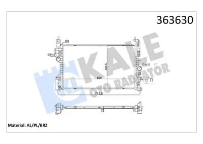 KALE 363630 Su Radyatörü 39059781
