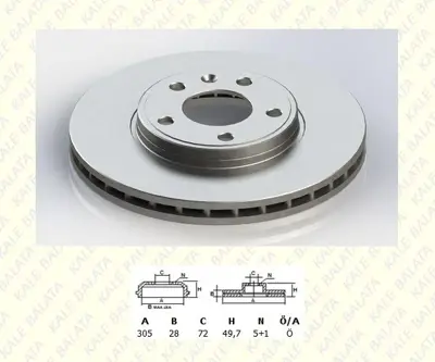 KALE TFD00043 On Fren Aynası (Dıskı) Havalı Trafıc Iı Vıvaro 1,9dcı - 2,0dcı (5 Bıjon) 