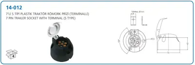 AKSA 14-012 Romork Fısı S Tıpı 7 Lı Dısı Plastık (Termınallı) 2015014582 A2015014582