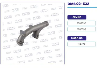 İthal 02-532 Egzoz Manıfoldu Egr-Lı Yan Kol Scanıa P G R T 124 02-532