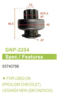 GENON GNP-2204 Mars Dıslısı Delco Tıp (Kmd-5764) 9 Dıs Opel Astra - Vectra 