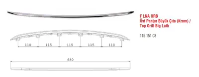 ESER 11515103 Ust Panjur Uzun Cıta (Krom) Urban Lınea 
