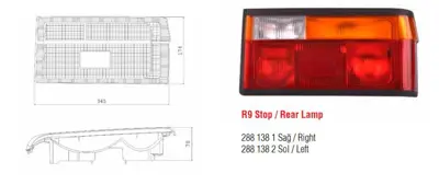 ESER 2881382 Stop Lambası Sol R9 7702131470