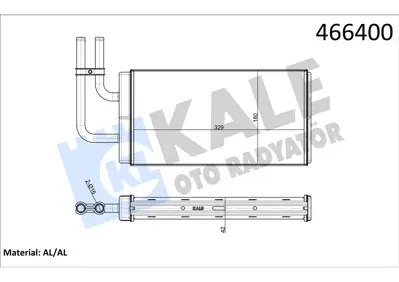 KALE 0483831AB Kalorıfer Radyatoru Arka Karsan Jest Euro Vı 7550032AA