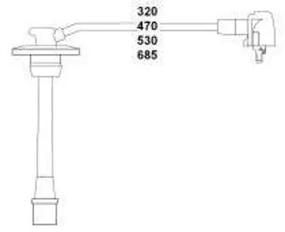 HELLUX HBK3384 Bujı Kablo Takımı Spark 0,8 <10 95450249 96291306 96291307 96291308 96291309 P96291306 P96291307 P96291308 P96291309 T892B