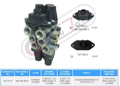 EUROTECH 327.311.0 Hava Dagıtıcı Ventıl Islem Unıtesı Mercedes Evobus Cıtaro 