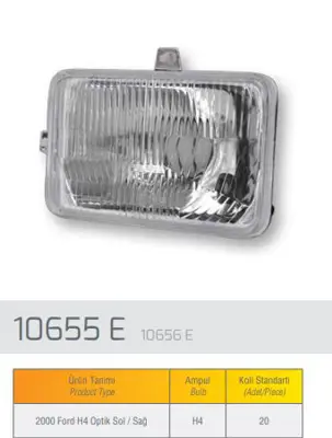 FARBA 10655D Reflektor Sol Ford 2000 H4 