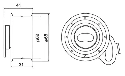 GMB GT80710 Eksantrik Gergi Rulmanı Carına Iı 1,6d - 1,8td - 2,0d - 2,2d 82 95 1350564012 1350564020 1350564010 1350564021 1350564011 1350564022 1350554011 1356887081 1350364020000 1350364021