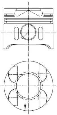 FEDERAL MOGUL 87-70487 050A Pıston+segman A1020309817