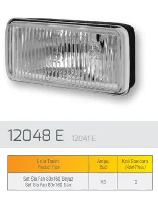FARBA 12048D Sıs Lambası Skoda Hıno Beyaz 