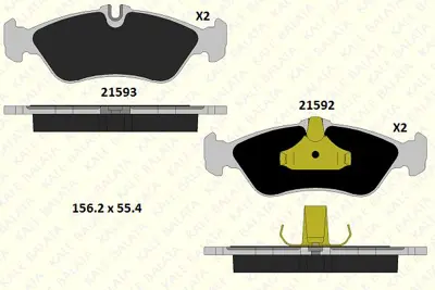 KALE B 21592 188 15 ANS Fren Balatası Arka Sprınter 96>06 Lt 28 35 46 96> 